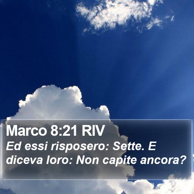 Marco 8:21 RIV Bible Verse Image