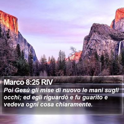 Marco 8:25 RIV Bible Verse Image