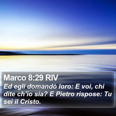Marco 8:29 RIV Bible Verse Image