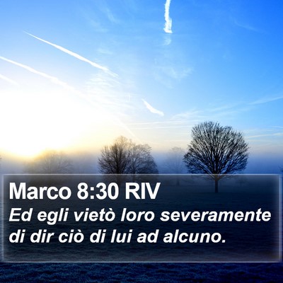 Marco 8:30 RIV Bible Verse Image
