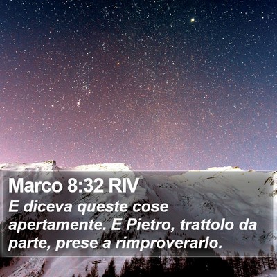 Marco 8:32 RIV Bible Verse Image