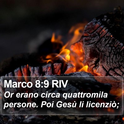 Marco 8:9 RIV Bible Verse Image