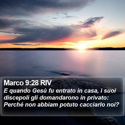 Marco 9:28 RIV Bible Verse Image