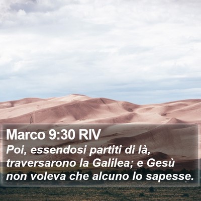 Marco 9:30 RIV Bible Verse Image