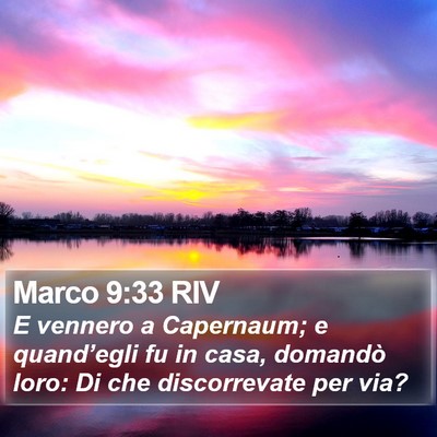 Marco 9:33 RIV Bible Verse Image