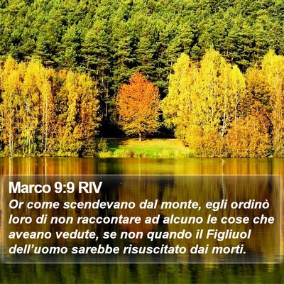 Marco 9:9 RIV Bible Verse Image