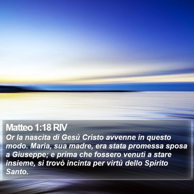 Matteo 1:18 RIV Bible Verse Image