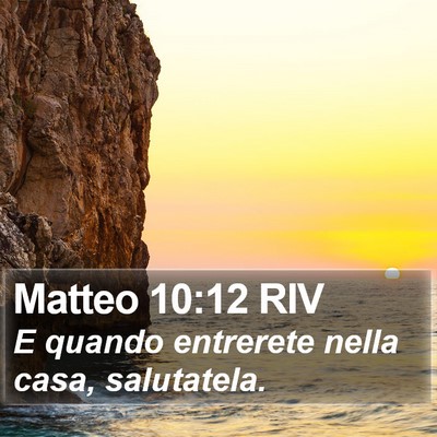 Matteo 10:12 RIV Bible Verse Image