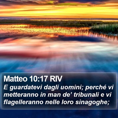 Matteo 10:17 RIV Bible Verse Image
