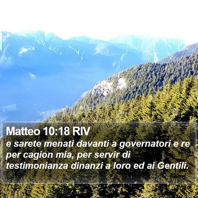 Matteo 10:18 RIV Bible Verse Image