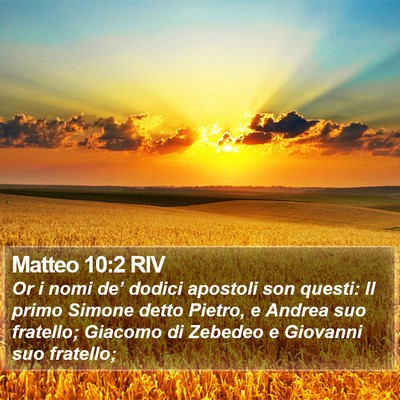 Matteo 10:2 RIV Bible Verse Image