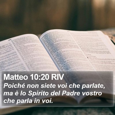 Matteo 10:20 RIV Bible Verse Image