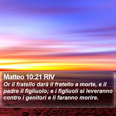 Matteo 10:21 RIV Bible Verse Image