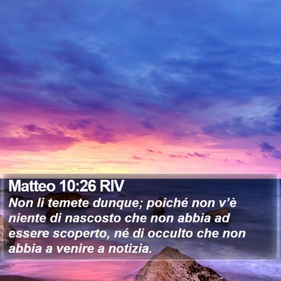 Matteo 10:26 RIV Bible Verse Image