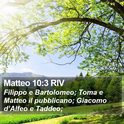 Matteo 10:3 RIV Bible Verse Image