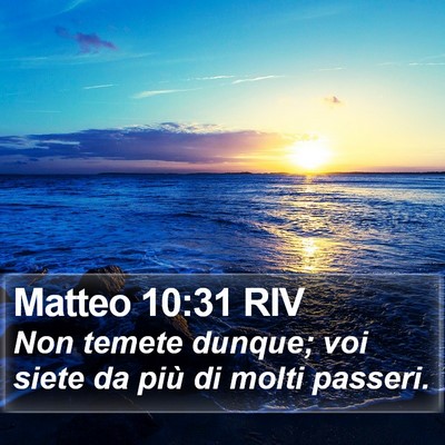 Matteo 10:31 RIV Bible Verse Image