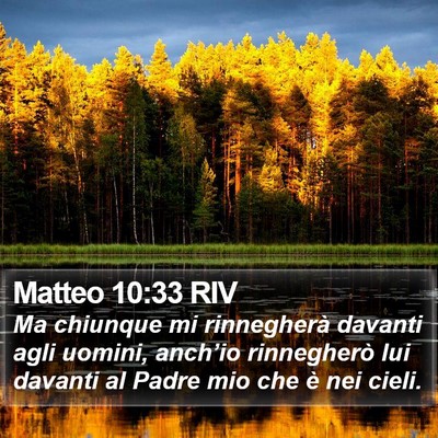 Matteo 10:33 RIV Bible Verse Image