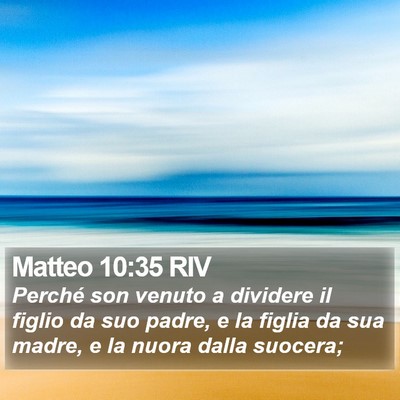 Matteo 10:35 RIV Bible Verse Image