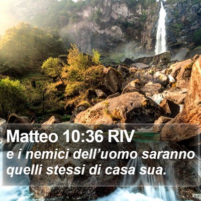 Matteo 10:36 RIV Bible Verse Image