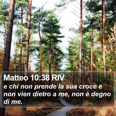 Matteo 10:38 RIV Bible Verse Image