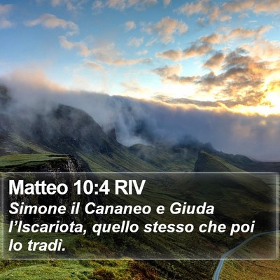 Matteo 10:4 RIV Bible Verse Image