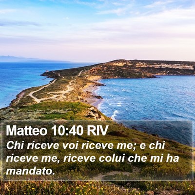 Matteo 10:40 RIV Bible Verse Image