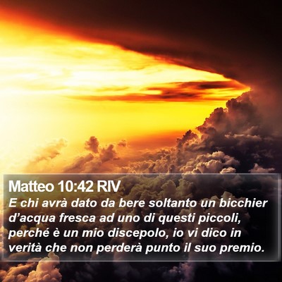 Matteo 10:42 RIV Bible Verse Image