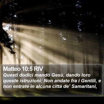 Matteo 10:5 RIV Bible Verse Image