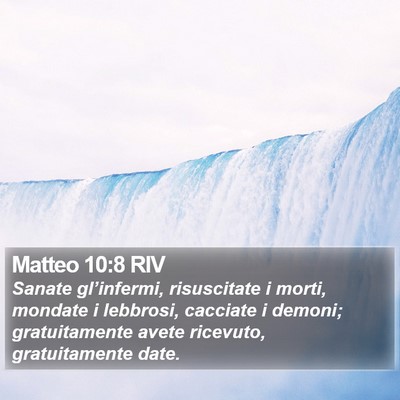Matteo 10:8 RIV Bible Verse Image