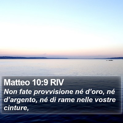 Matteo 10:9 RIV Bible Verse Image