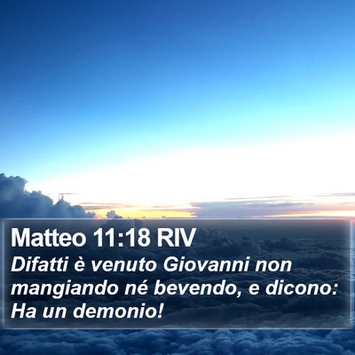 Matteo 11:18 RIV Bible Verse Image