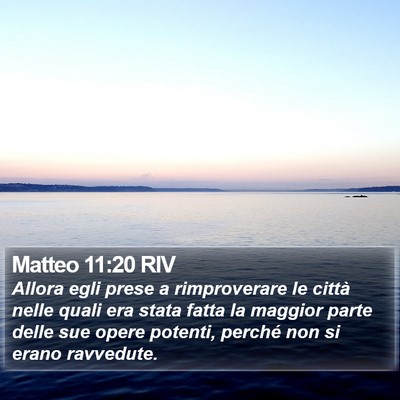 Matteo 11:20 RIV Bible Verse Image