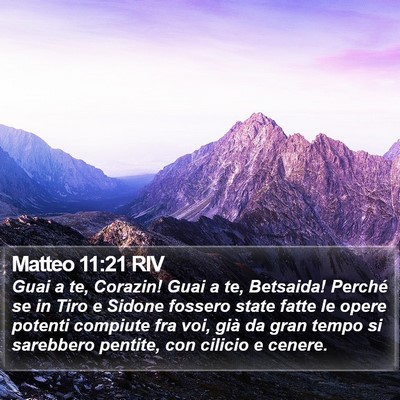 Matteo 11:21 RIV Bible Verse Image