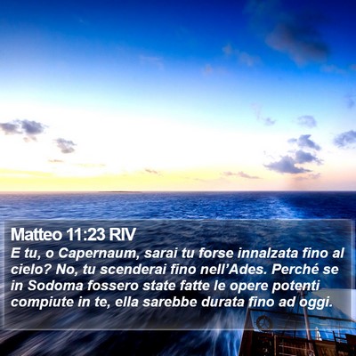 Matteo 11:23 RIV Bible Verse Image