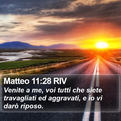 Matteo 11:28 RIV Bible Verse Image