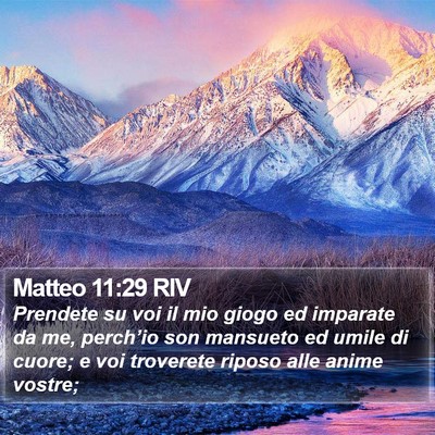 Matteo 11:29 RIV Bible Verse Image