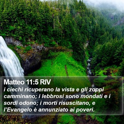 Matteo 11:5 RIV Bible Verse Image