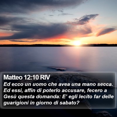Matteo 12:10 RIV Bible Verse Image