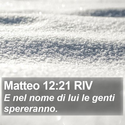 Matteo 12:21 RIV Bible Verse Image