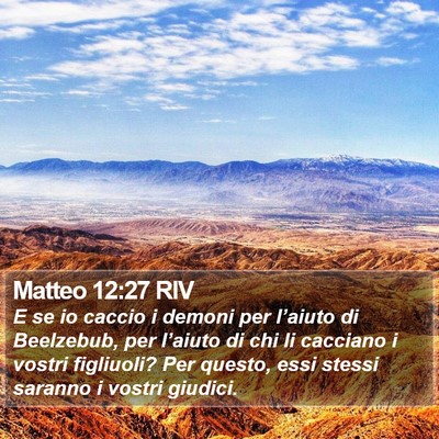 Matteo 12:27 RIV Bible Verse Image