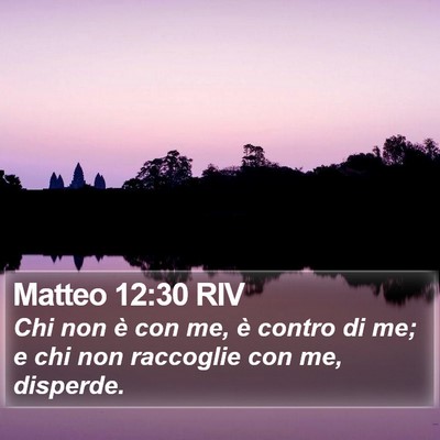 Matteo 12:30 RIV Bible Verse Image