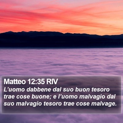 Matteo 12:35 RIV Bible Verse Image