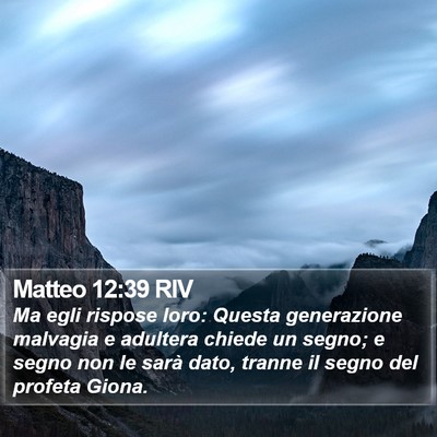 Matteo 12:39 RIV Bible Verse Image