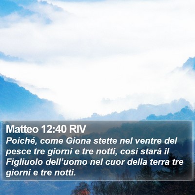 Matteo 12:40 RIV Bible Verse Image