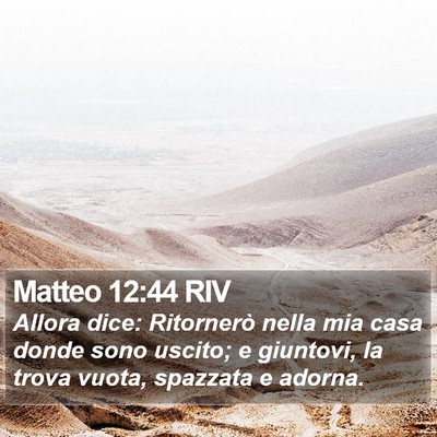 Matteo 12:44 RIV Bible Verse Image