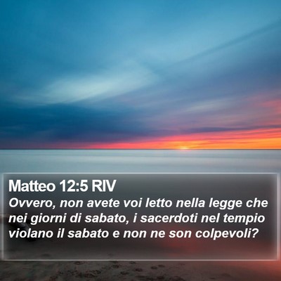 Matteo 12:5 RIV Bible Verse Image