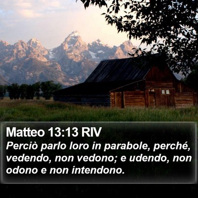 Matteo 13:13 RIV Bible Verse Image