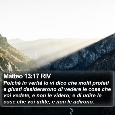 Matteo 13:17 RIV Bible Verse Image
