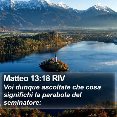 Matteo 13:18 RIV Bible Verse Image