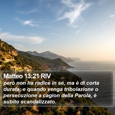 Matteo 13:21 RIV Bible Verse Image